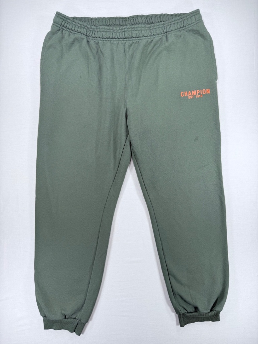 Champion Men’s Powerblend Graphic Fleece Joggers Green Size 2XL EUC